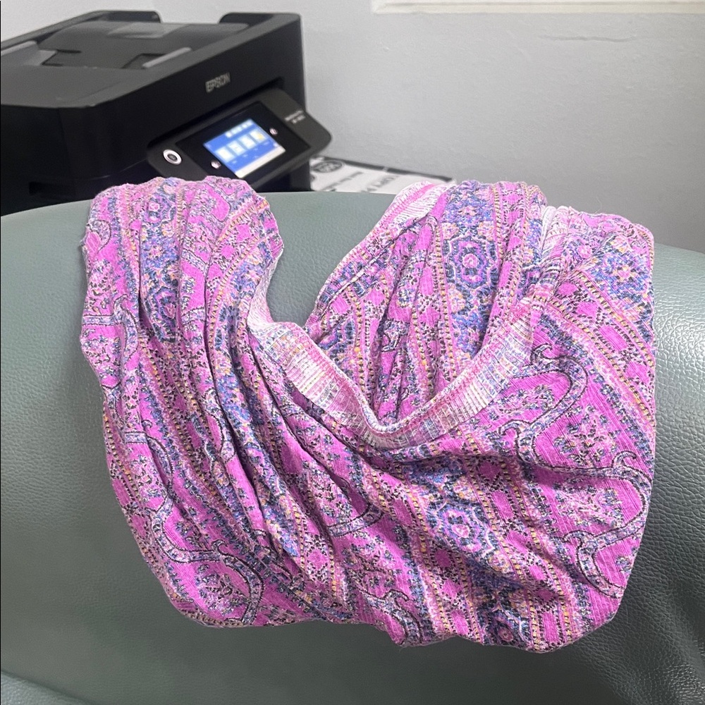 Free People Vibrant Pink Paisley top